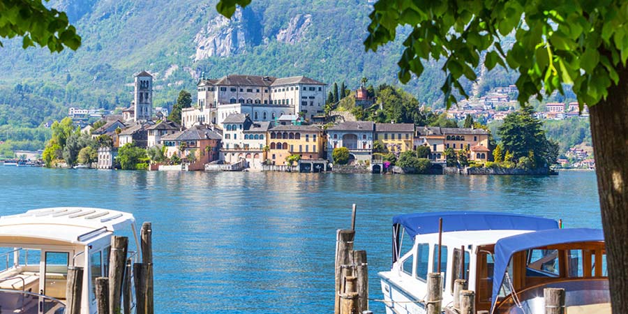 Enjoying a boat trip on charming Lake Orta